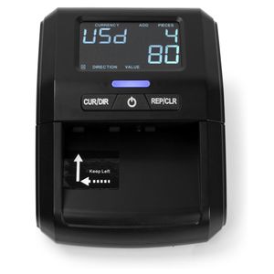 Contador de dinero Better, detector multimoneda, pantalla LCD, negro