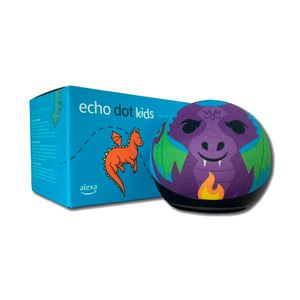 Parlante Inteligente, Amazon Echo Dot, 5ª Generación, Kids Dragon, con Alexa, y Amazon Kids+