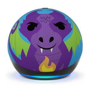 Parlante Inteligente, Amazon Echo Dot, 5ª Generación, Kids Dragon, con Alexa, y Amazon Kids+