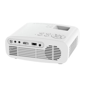 Proyector portátil Westminster HN-P112 , 2800 lúmenes, conectividad HDMI y USB, diseño moderno y fácil de usar, blanco