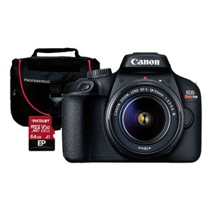 Cámara Canon EOS Rebel T100 EF-S 18-55mm DC III + Estuche nacional + Memoria 64GB