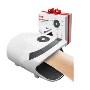 Masajeador de manos Xllent, calefacción para artritis, recargable, portátil, blanco
