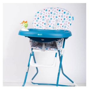 Silla de comer Ebaby Badala 2 en 1, plegable, estructura de metal, azul