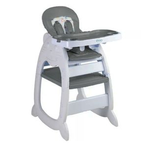 Silla de comer Hi Baby voyage cat love, 3 en 1, transformable en escritorio, 3 niveles de reclinación, gris