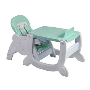 Silla de comer Hi Baby voyage cat love, 3 en 1, transformable en escritorio, doble bandeja, verde