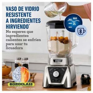 Licuadora Oster Xpert BLST3BCPG 1100 W, 3 velocidades, jarra de vidrio 2 litros, función pica hielo, gris + Blend N Go
