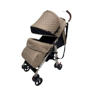 Coche bastón de lujo Paris Sport, tull antimosquitos, mangos forrados de cuerina, beige