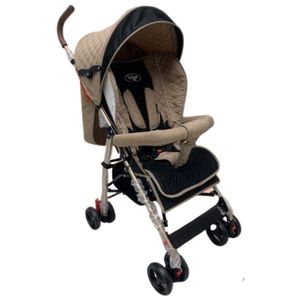 Coche bastón de lujo Paris Sport, tull antimosquitos, mangos forrados de cuerina, beige