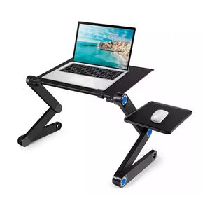 Mesa Seisa soporte para Laptop con cooler, multifuncional, metal, con posa mouse, negro