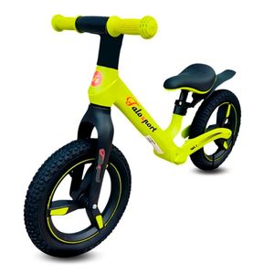 Bicicleta de equilibrio Thalos Pro 12", manubrio ergonómico, amarillo