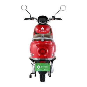 Moto eléctrica GreenLine H3, 50 km/h, autonomía 45 km, motor 1200W, batería 60V, freno de tambor, rojo