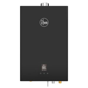 Terma a gas Rheem, 18 litros, Wi-Fi, gas natural, negro