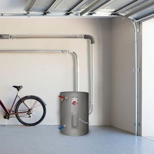 Terma eléctrica Rheem, 57 litros, 220/1.68KW, aislación de poliuretano, gris