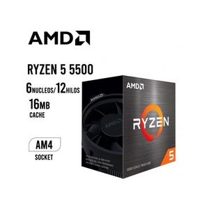 Procesador AMD Ryzen 5 5500, 4.20 GHz, 6-Cores, AM4, 100-100000457BOX