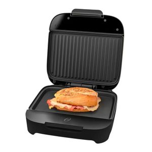 Sandwichera Oster, compacta, platos hondos, negra, CKSTSM400