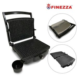 Parrilla Finezza FZ-802EG, 2000W, panini grill, apertura 180°, antiadherente