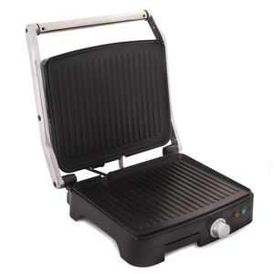Parrilla Imaco IG2923, 1800W, apertura 180°, grill panini, placas antiadherentes, termostato, acero inoxidable