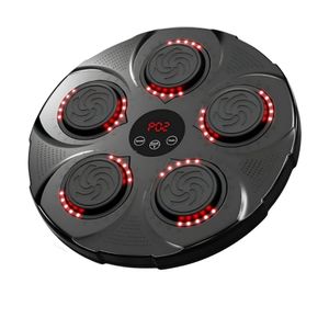 Máquina de boxeo inteligente con música, conexión bluetooth, luces RGB, sensores, 9 modos, negro