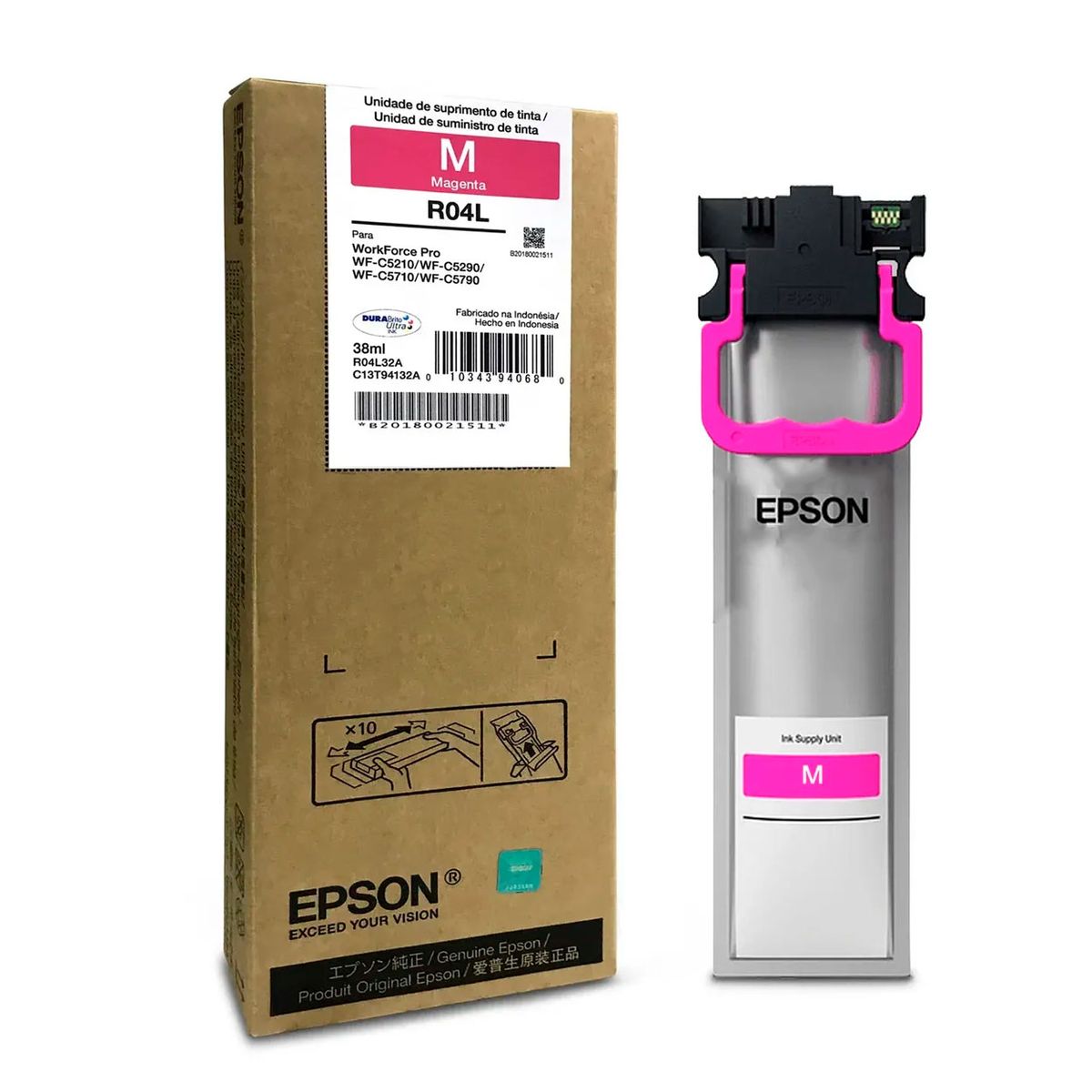 Bolsa de Tinta Epson T941320 R04L WF-C5210/C5290/C5710/C5790 38ml Magenta
