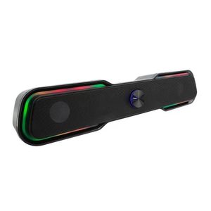 Parlante Gamer HP DHE-6002, barra de sonido RGB, 6W, Jack 3.5mm y USB, control táctil, negro