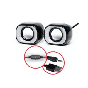 Parlantes HP DHS-2111, 6W, sonido envolvente, conexión USB y jack 3.5 mm, compacto, negro