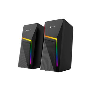 Parlantes Gamer bluetooth Xtrike Me SK-503, RGB, 3W x 2, BT 5.0, sonido envolvente, negro
