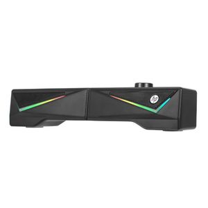 Parlantes Gamer HP DHE-6005 RGB 6W, desmontables, control táctil de luz, jack 3.5mm y USB, para PC y laptop