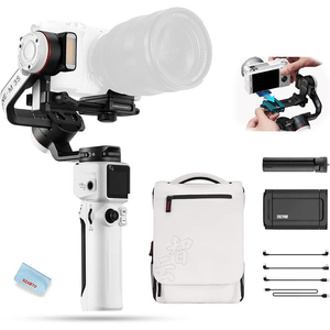 Estabilizador para cámara Crane-M 3S combo, soporte 1.5 Kg, 3 ejes, compacto, liviano, blanco