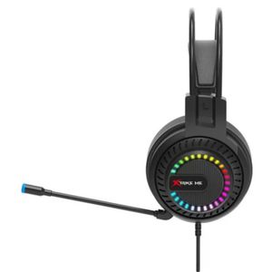 Audífonos Gamer Xtrike Me HP-318, 50 mm, RGB, micrófono, jack 3.5 mm + USB, PC PS5 Xbox, negro