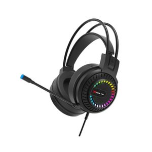 Audífonos Gamer Xtrike Me HP-318, 50 mm, RGB, micrófono, jack 3.5 mm + USB, PC PS5 Xbox, negro