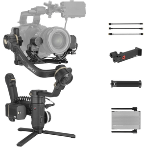 Estabilizador para cámara profesional Crane 3S Pro Kit, soporte 6.5 kg, 3 Ejes, 3100 mAh, negro