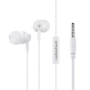 Audífonos RadioShack In-Ear micrófono, conector 3.5mm, sonido estéreo y nítido, blanco