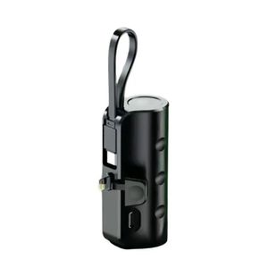 Power Bank Mini 4500mAh, conector Tipo C + cable Lightning, carga rápida 15W, portátil y compacto