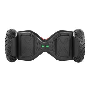 Aeropatineta eléctrica Xprit, 8.5", todoterreno, altavoz integrado, 6 mph, 6 millas autonomía, carga rápida, negro