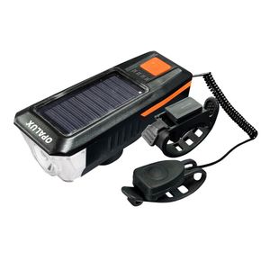 Pack de luz delantera multifuncional y posterior Opalux hasta 184 lúmenes, luz blanca, recargable USB y panel solar (reempacado)
