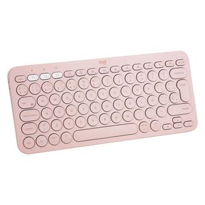 Reacondicionado: Teclado inalámbrico Logitech K380 bluetooth, multidispositivo, usa pilas, layout español, rosado