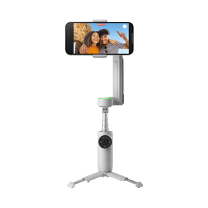 Estabilizador de celular Insta360 Flow Pro, seguimiento AI Deep Track 3.0, control gestos, Bluetooth, 10h, rotación 360°, compatible DockKit, blanco