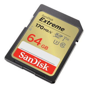 Tarjeta de memoria SanDisk Extreme PRO SDXC, 64GB, UHS-I, 170MB/s lectura, 90MB/s escritura, V30, Clase 10, negro
