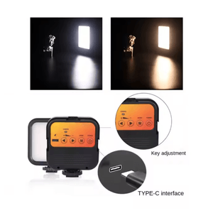 Kit LED WL62 + mini micrófono condensador GAM-MG1, luz fría-neutra-cálida, sonido profesional, para DSLR, negro