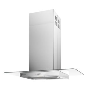 Campana extractora de isla Electrolux CE9IX, 90cm, acero inoxidable, 3 velocidades, LED, filtración dual, función 2 en 1