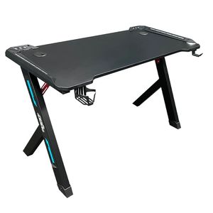 Mesa gamer Teraware4Gaming GD07 con luces RGB, portavasos y soporte para audífonos, 120x 60 cm, negra (reempacado)