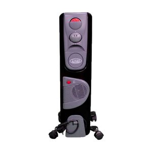 Estufa termoradiador Alfano RJ7T TURBO, 7 celdas, 1500W, 3 niveles de potencia, ruedas de traslado, cobertura 15m², negro
