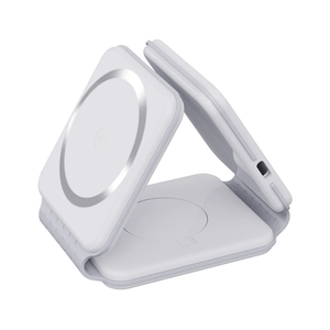 Cargador inalámbrico OEM, multifuncional, magnético 3 en 1, potencia 15W, blanco