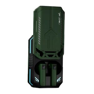 Audífonos bluetooth True Wireless Decibel Gamer resistente al agua IPX4, duración máx. 36 horas con estuche de carga, controles táctil, verde