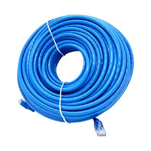 Cable de Red Ethernet Cat 6A, 50 metros, alta velocidad, azul