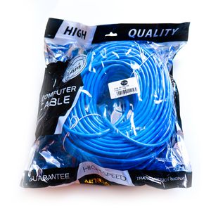 Cable de Red Ethernet Cat 6A, 50 metros, alta velocidad, azul