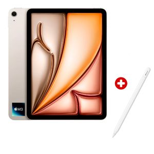 iPad Air 11" Chip M3 Wi-Fi 128GB, cámara principal 12MP, frontal 12MP + Apple Pencil USB-C, starlight