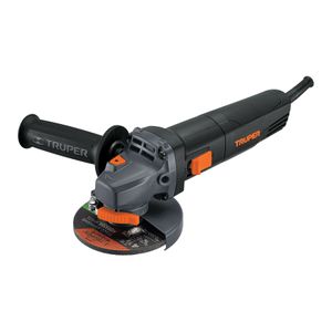 Amoladora industrial Truper, 4 1/2", 850W, 220V, balero de bolas, mango 2 posiciones, botón de bloqueo, negro