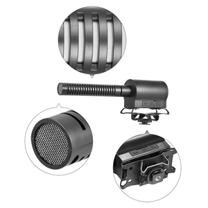 Micrófono de cañón Boom Boya BY-DMR7, condensador alámbrico cardioide 78dB SPL grabaciones, negro