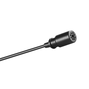 Micrófono perchero lavalier alámbrico condensador omnidireccional BY-M1 74dB SPL, compatible celulares, laptops, cámaras, negro